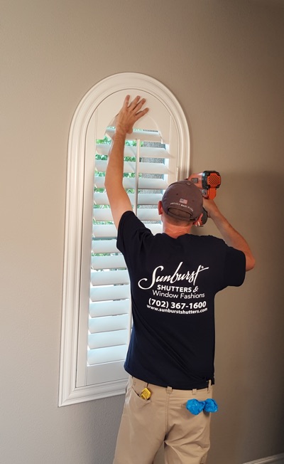 Shutter install in Denver living room